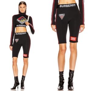 Burberry Sesia Logo Biker Shorts in Black